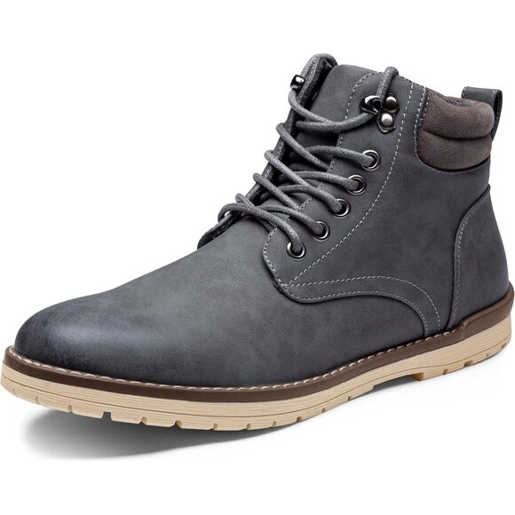 👑Men\'s Chukka Hiking Boots Grey Comfortable Waterproof Casual Lace Up Shoes